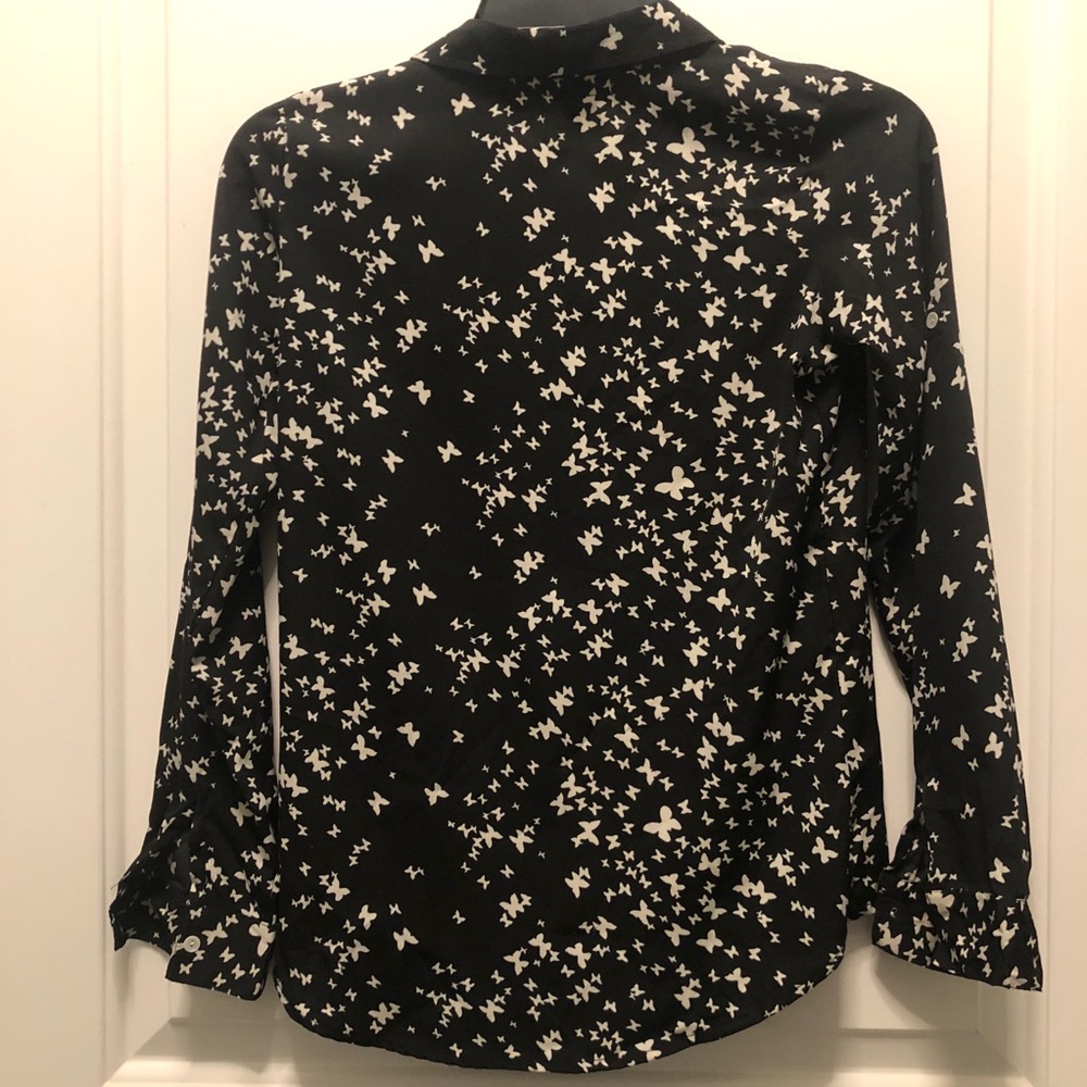 Black Convertible Butterfly Collar Top Kids 12 - Picture 2 of 3